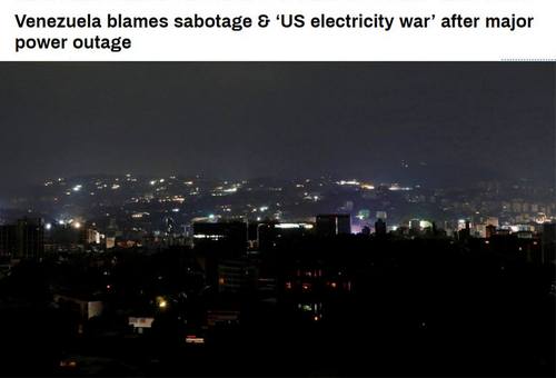 “สงครามไฟฟ้า ดับทั่วเมือง อีกสัญลักษณ์ ในการบีบเวเนซุเอล่า”