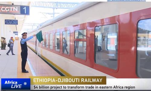 "เอธิโอเปีย เชื่อมเส้นทางรถไฟกับ จิบูตี ทะเลแดง มีจีนช่วยเหลือ"