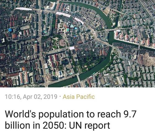 "ประชากรโลกปี​ 2050​ เพิ่มเป็น​ 9.7 พันล้าน, มลภาวะล้น,​ แผนลดประชากร"