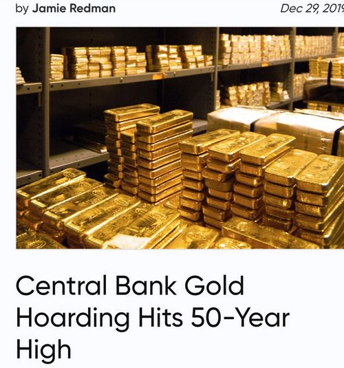 "2019​, ธนาคารกลางทั่วโลก​เร่งอัดซื้อทองเป็นประวัติการณ์"