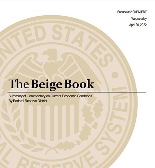 เฟดเผย Beige Book ชี้ศก.สหรัฐขยายตัวปานกลาง ขณะเงินเฟ้อสูง-ตลาดแรงงานตึงตัว